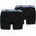 Herren Boxershorts im Pack Basic Baumwoll Stretch einfarbig Schwarz/Blau XL