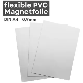 MaajeeKuto Magnet Magnetfolie DIN A4 beschreibbar Weiß 0,9 mm PVC Magnetplatte (20-St)