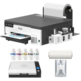 PLK DTF-Drucker A3, i3200 DTF-Drucker in Profiqualität, doppelte Druckgeschwindigkeit, automatische Reinigung, duales Weißtintensystem (Weiß, A4 XP600 Printer+Oven)