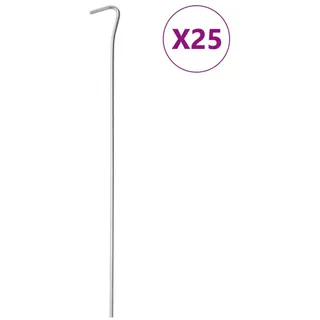 vidaXL Zeltheringe 25 Stk. 30 cm Ø4 mm Verzinkter Stahl