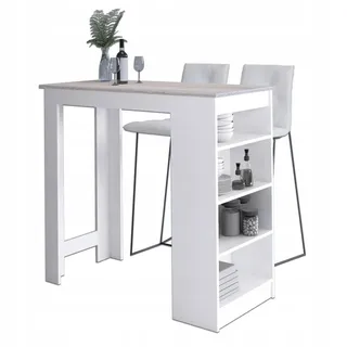 Akord Weiß, Sonoma-eiche 115 cm, Esszimmer, Barmöbel, Bartische