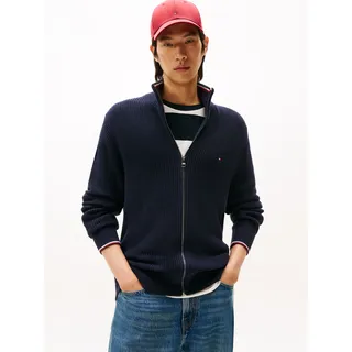 Tommy Hilfiger Strickjacke mit Reißverschluss blau, L