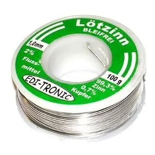 edi-tronic Bleifreies Elektronik Lötzinn Lötdraht 1mm 100g