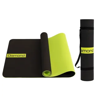 Yogamatte - Fitnessmatte zweifarbig aus TPE | rutschfest, umweltfreundlich [183 x 61 cm, Dicke 0,6 cm] Gymnastikmatte, Yogamatte, Fitnessmatte, Trainingsmatte, Pilatesmatte mit Tragegurt