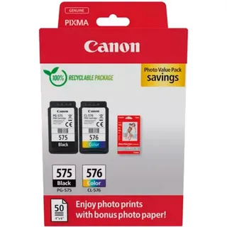 Canon PG-575 schwarz + CL-576 CMY 5438C004