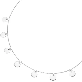 Smart Jewel Collier Plättchen, Silber 925 Ketten Silber Damen