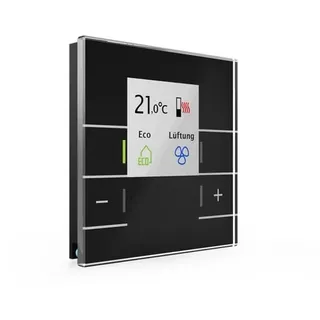 MDT KNX Glas Raumtemperaturregler Smart mit Farbdisplay, Schwarz SCNRTRGS02S