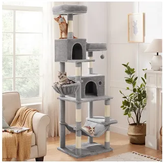 Songmics FEANDREA Kratzbaum, Katzenbaum,199cm,abnehmbaren Abdeckungen,großer Höhle