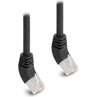 DeLock 80260 RJ45 Patchkabel CAT 6a SF/UTP 0.50m Schwarz