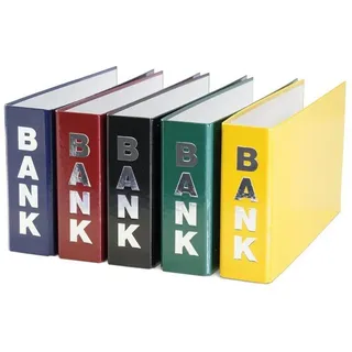 Livepac-Office 5 Bankordner / 140x250mm / für Kontoauszüge / je 1x gelb rot grün blau schwarz