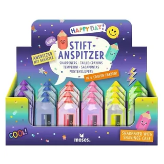 Moses Happy Day Stift-Anspitzer, sortiert