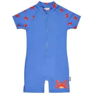 Sterntaler Schwimmanzug Krabbe – Baby- & Kinder-Schwimmanzug aus Bademodenstoff mit Elasthan, Kurzarm, Krabben-Muster, Reißverschluss vorne, Stehkragen, Windeleinsatz, Größe 80 - 80