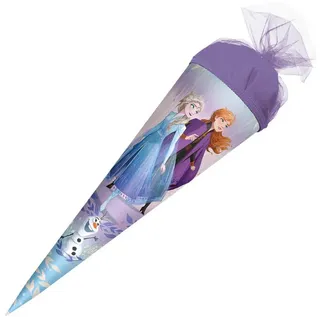 ROTH Schultüte Disney Frozen rund Tüllverschluss 35cm (35 cm, 1x)