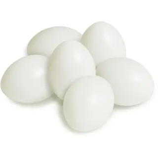 Meyco Hobby Kunststoff-Plastik - Eier in Weiss 50St. - 60 x 45mm. Ostern