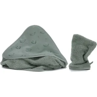 fillikid Kapuzenbadetuch Set gruen