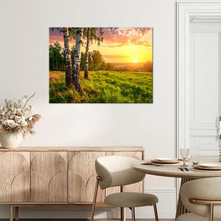 Feeby Leinwandbild, Grün, Textil, Landschaft/Berg, Rechteckig, 120x80 cm, Bilder und Zubehör, Wandbilder, Leinwandbilder