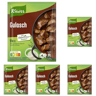 Knorr Fix Würzmischung Gulasch für ein leckeres Fleischgericht mit natürlichen Zutaten* 49 g 1 Stück (Packung mit 5)
