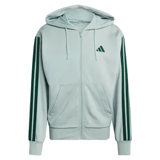 adidas Essentials 3-Streifen Kapuzenjacke Herren Grau/Schwarz XL