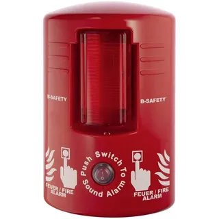 B-Safety TOP-ALARM rot Sensor:man.Wandmontage