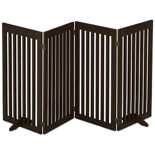 Relaxdays Braunes Absperrgitter 92 cm Dunkelbraun