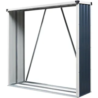 casa.pro Kaminholzregal Kalmar Stahl 155 x 45 x 157 cm Anthrazit