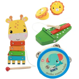 Fisher-Price - Holz-Musikinstrumente 5 Stück