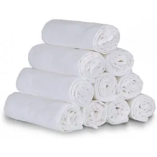 Welt der Träume 10 Stück - Stoffwindeln Stoffwindel Windeln Windel Spucktuch Mullwindeln Spucktücher 80x80cm WEISS