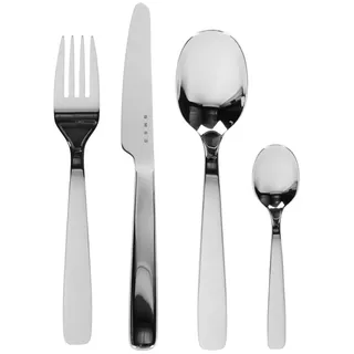 SMEG Besteckset 4-teilig Edelstahl 3,5 mm dick spülmaschinengeeignet - Silber