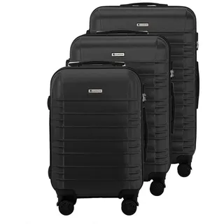 Juskys Rom Koffer-Set 3-tlg. schwarz