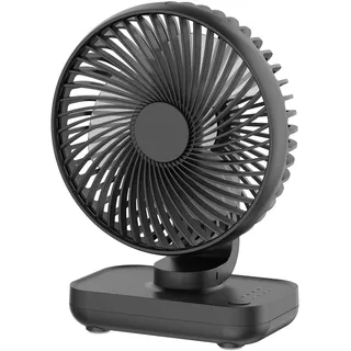 Joneytech USB Mini Ventilator, akku-betriebener Tischventilator mit 4000mAh und 4 Geschwindigkeiten, leistungsstarker und geräuscharmer Tischventilatoren für Büro, Schlafzimmer und Außenbereich