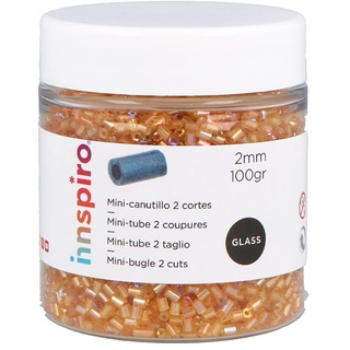 INNSPIRO Steingarten Zylinder Mini Aurora Borealis Gold Durchmesser 2 x 2 mm 100 g