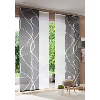 Neutex for you! Rumbek Schiebegardine Klettband 57 x 225 cm Grau 1 St