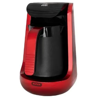 COFI Mulex 1L 600W Elektrischer Mokkakocher Mokkakanne Espressokocher 4 Tassen Rot