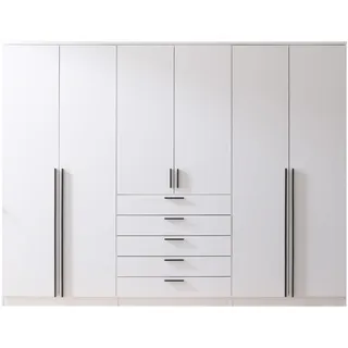 Pol-Power Drehtürenschrank Arnis 270 x 210 x 55 cm Weiß