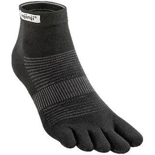 injinji Run Lightweight Mini-Crew Socken Schwarz XL