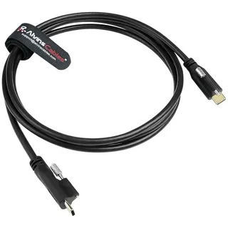 Alvin's Cables Verriegelbares USB-C-auf-USB-C-Stromkabel für Blackmagic Pyxis Monitor, URSA Cine EVF, Typ-C 3.1 10Gbps Datenübertragungskabel für Blackmagic Pyxis 6K, URSA Cine 12K 30cm