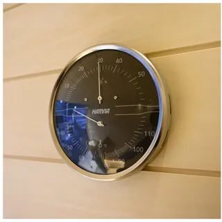 Harvia Sentiotec Thermo-Hygrometer Thermometer Hygrometer Edelstahl schwarz