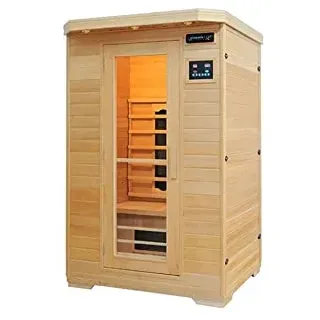 Ivar-2 LUXUS 2 Pers. Sauna Infrarotkabine & Infrarotsauna/Infrarot Wärmekabine + Radio + Ionizer + Leselampe ALL IN + 1750 Watt