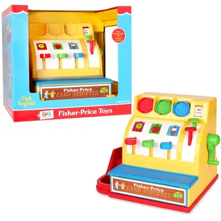 Fisher Price Classic Ladenkasse – Spielerisch Einkaufen, Lernspielzeug, Spielgeld, Interaktives Spielzeug, Rollenspiel Supermärkte, Lernspielzeug für Kinder Kleinkind & Vorschule, Zählen & Sortieren