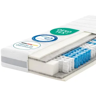 RAVENSBERGER Matratzen Tonnentaschenfederkern-Matratze Ravo-Spring - Härtegrad H2, mittel - 90 x 200 cm, Höhe 22 cm - 7-Zonen - Standard 100 by Oeko-TEX Zertifiziert