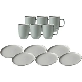 12-tlg. grau/mint