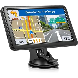 NEWFUN Navigationsgeräte für Auto,GPS LKW Navigationsgeräte, 2025 Europa Karten,7 Zoll Navi für Auto,Kostenloses Karten Update,mit POI Geschwindigkeitswarnung,Sprachführung