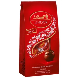 LINDT Schokolade, Lindt Lindor Milch mit zartschmelzender Füllung Packung 100g
