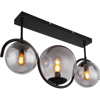 GLOBO Deckenleuchte Porry Schwarz max. 25 Watt Deckenlampe