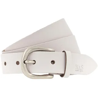 H.I.S. Ledergürtel in weiss - Gr. 125,