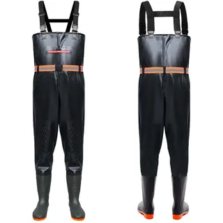 Wathose Herren Damen,Wathose Anglerhose mit Stiefel,Angelhose für Erwachsene mit Stiefel,Atmungsaktive Wasserdicht Watthosen für Sport Angelliebhaber, Angeln, Wassersport, Outdoor Aktivitäten ﻿