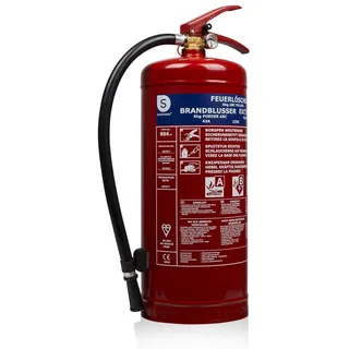 smartwares Pulver-Feuerlöscher Smartwares FEX-15160 6 kg Pulver-Feuerlöscher – Brandklasse ABC – inkl, 6 kg ABC inkl. Befestigungsmaterial BB6 retail rot