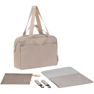 Lässig Baby Wickeltasche mit Tragegriff und Wickelunterlage, Kinderwagenbefestigung, wasserabweisend/GRE Everyday Bag humus
