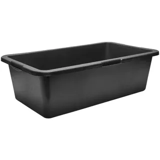 Garronda Mörtelkasten Rechteckig Mörtelkübel Kunststoffwanne stabile Maurerkübel GD-0169, (Set, 2-tlg., 2), Mischen von Beton, Mörtel, Gips, Kleber, Sand, Erde, Wasser, Schutt schwarz 41 cm x 71 cm x 21 cm