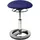 Stoff 36,5 x 57 x 36,5 cm blau/alu poliert